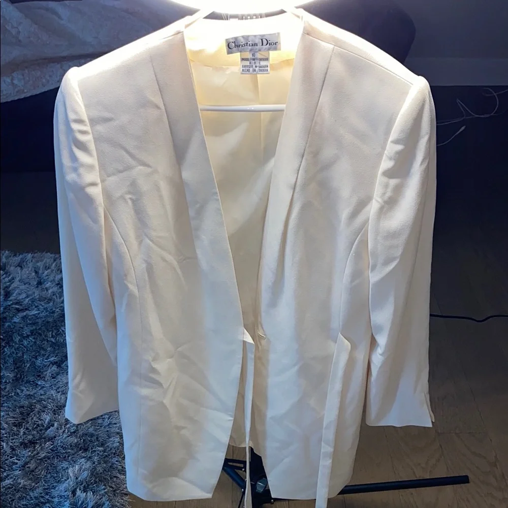 Dior Cream Blazers & Suit Jackets